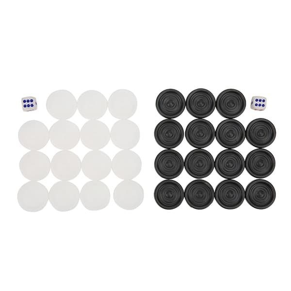 22mm Plast Svart Hvit Backgammon Brikker Sjakkbrikker Brikker Sett Barn Leker