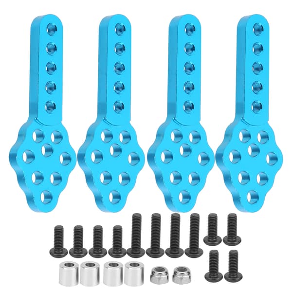 4st/set RC Bil Dämpningsfäste Basplatta Vinkel Höjd Justerbar för 1/10 CrawlerBlå