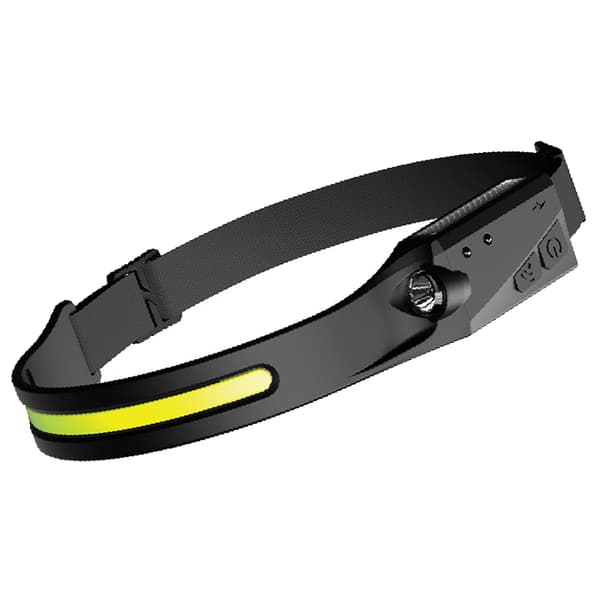 LED-hodelykt USB-oppladbar bevegelsessensor COB LED-hodelykt lommelykt for utendørs fiske løping