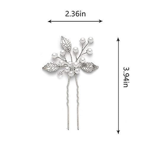 Perle Rhinestone Hårkam - Krystal Bryllups Hårtilbehør (Pakke med 3)