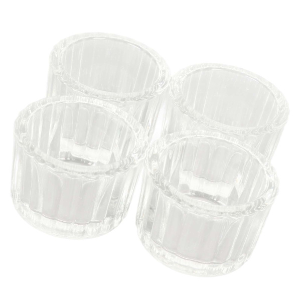 Telys lysestaker i glass HM2330601 med 4 klare telys lysestaker for bordet midtpunkt