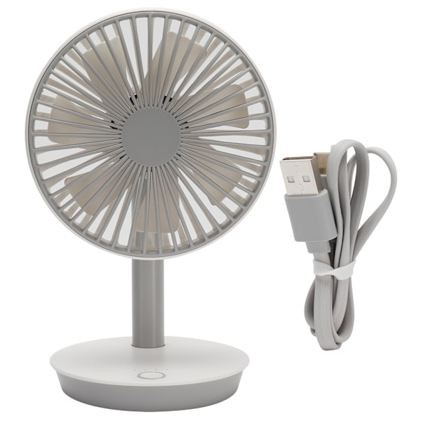 7-Blade Desktop Fan Mini 45 Degree Adjustable USB Fan for Home Office Bedroom White