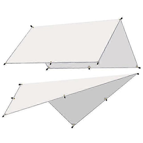 Ultralätt Vattentät Tarp Tält Skugga - 5x3m 4x3m 3x3m Markis - Trädgårdstak Solskydd Vit 3X3M