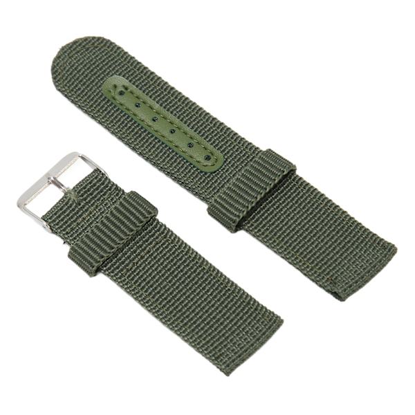 22 mm Canvas watch Canvas Quick Release Watch för män och kvinnor Grön