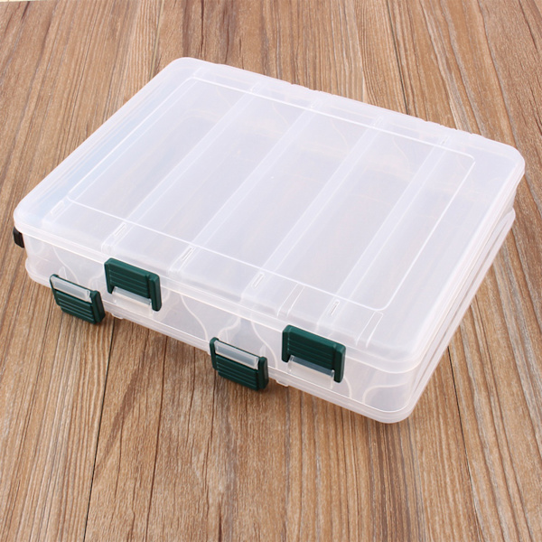 12 rom Fiskekoffert Lure Box Takle Tosidig oppbevaring Plast Stor
