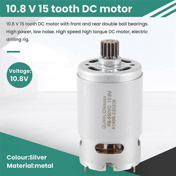 10,8 V 15-hampainen DC-moottori GSR1080-2-LI 3601JE2000 -malliin