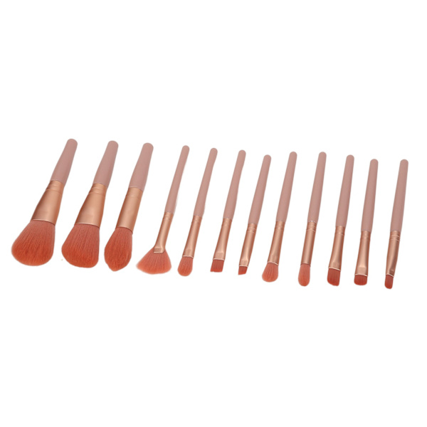 12 stk. Makeup Børster Sæt Concealer Eyeliner Øjenbryn Kontur Bærbar Make Up Pensel