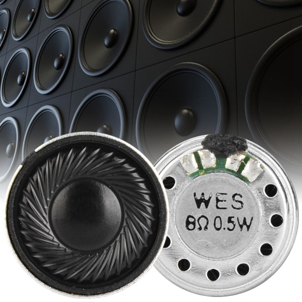 10 st 20mm 8Ω 0,5W runda högtalarhorn Audio Högtalare Reparationsdelar