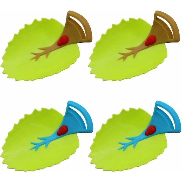 Leaf Design vandhaneforlængersæt - 4 stykker, vaskhåndtagsforlængere til småbørn og børn, vandhaneforlænger for nem vask