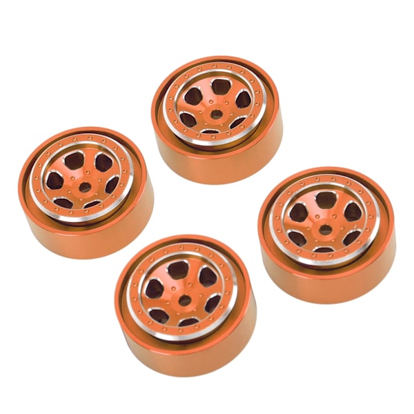 4 kpl 1,3 tuuman vanteet alumiiniseos 6 reikää vanteen navat Traxxas TRX4M 1/18 RC Crawler oranssi