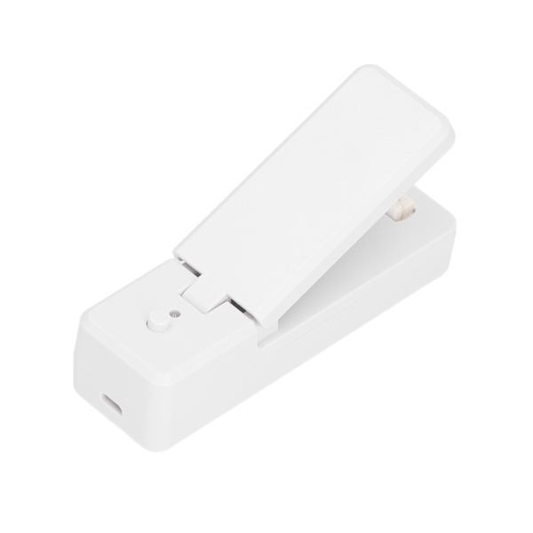 Forsegling Maskine USB Opladning Magnetisk Mini Pose Forsegling Maskine Bærbar Manuel Fødevare Sealer til HusholdningHvid