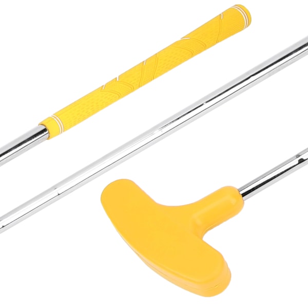27 tuuman Mini Two Way Golf Putter Sisäharjoittelu Pehmeä Kumipää Putter Lapsille Keltainen