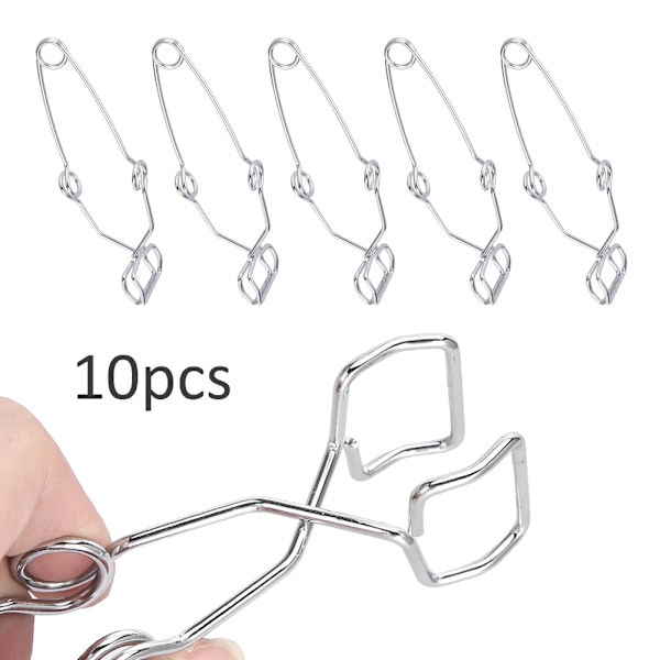 10 stk. reagensglas klemme klemme eksperiment test holder værktøj til laboratorium stor størrelse