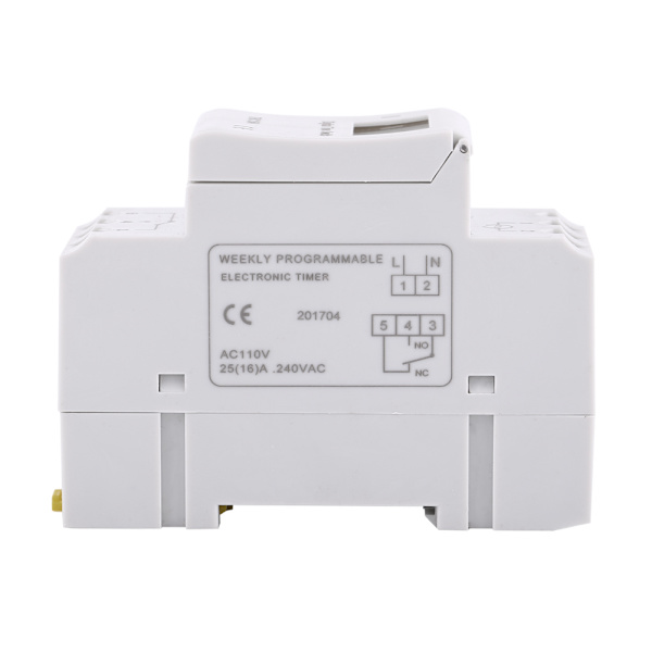 LCD display ugentlig programmerbar elektronisk relætid 16 ON og OFF timere - 1 stk 110V 110V
