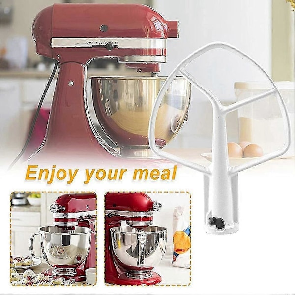 K5AB K5SS Køkkenmixer Hjælpebelagt Flad Pisker, Erstatning kompatibel med KitchenAid Mixer W10807813,9707670