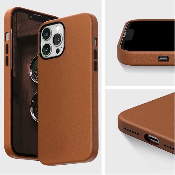 Kunstlæder Etui Kompatibelt med iPhone 13 Pro Max Etui 6,7 tommer, Premium PU Læder Etui Cover