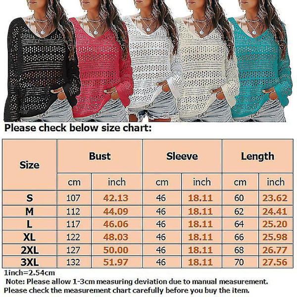 Enfärgad V-ringad spets virkad baddräkt Coverup Top XL Blå