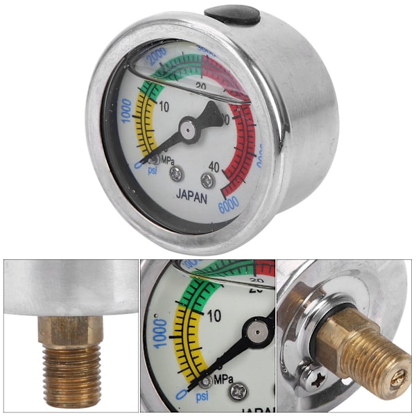 0-6000PSI 0-40MPa Ilmapumppu Paine Mittari Sukelluslaitteet Manometri Mitta