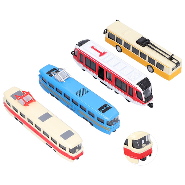 Højhastighedstog Bus Model PullBack Køretøjssamling Model Legetøj til Børn (En Gruppe)