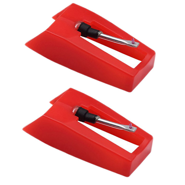 2 stk platespiller nåler platespiller erstatning stift nåler for vinyl platespiller