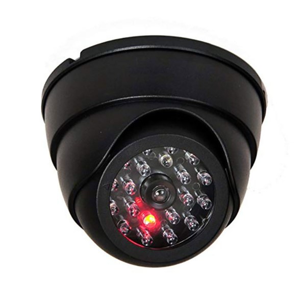 Outdoor CCTV Fake Simulation Dummy Camera with Flashing LED Light Home Security Dome Fake Camera