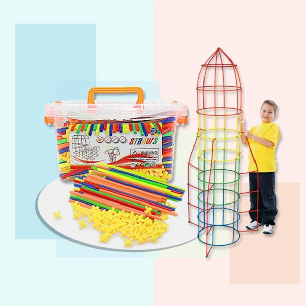 Bygg Fort Konstruktionsset DIY Konstruktionsleksak Bygg Lärleksak Set Present till Pojkar och Flickor