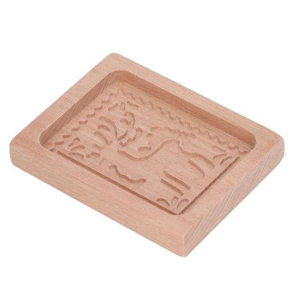 Snidad kakform i trä Kök Pepparkaksform Pressstämpel Präglingsform Älgform