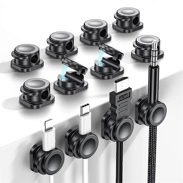 Magnetisk Kabelklemme Kabelhåndtering Ledningsorganisator Selvklebende Ledning