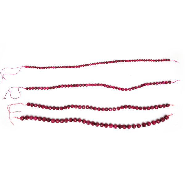 Naturstenspärlor Släta Eleganta smycken Gör-det-själv dekorativa pärlor för armband Halsband Art CraftRose Red