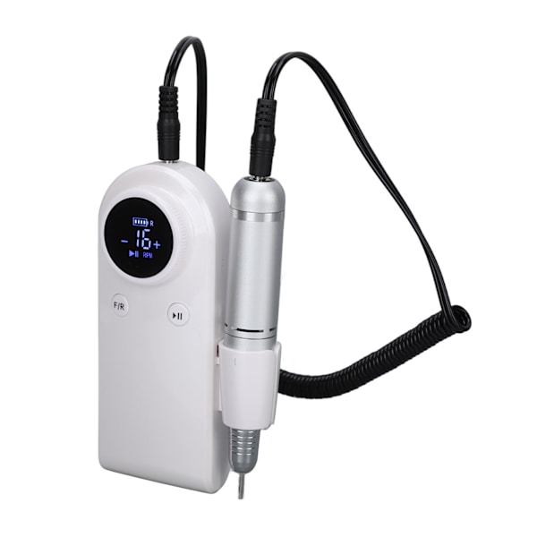 Nagelborrmaskin 45000RPM stark motor USB uppladdningsbar elektrisk nagelpoleringsmaskin med 6 bitar