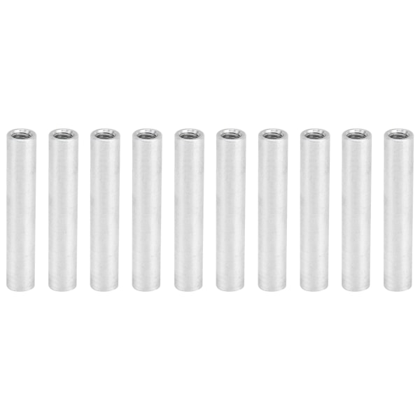 10Pcs Round Standoff Aluminum Alloy Female Thread Interval Connecting Column Kit M4x0.7mmLong 34mm