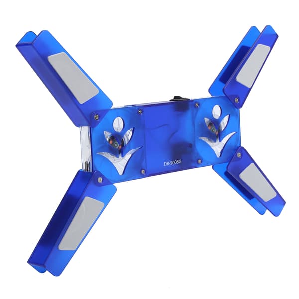 Kylplatta för bärbar dator, hopfällbar, bärbar USB, dubbla fläktar, transparent LED blått ljus DR‑2008G