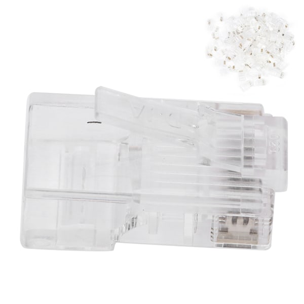 100 stk RJ45 Cat5E modulære uskjermede gullbelagte nettverkskabelkontakter for spilldatamaskiner Ruter