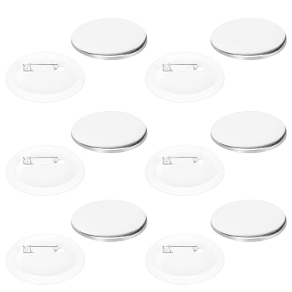 100 sett blanke knappemerker for knappemaskin DIY rund form rustfrie knappematerialer 58mm/2.3in