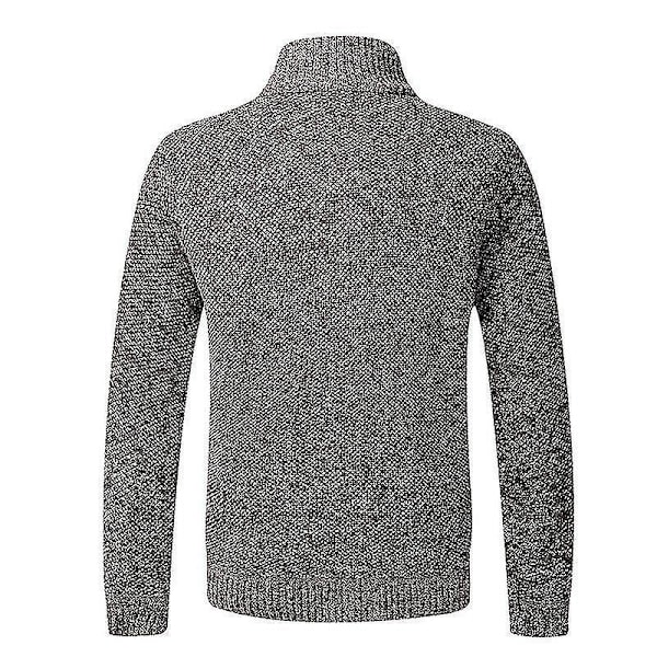 Koselig Menn Mørk Grå Fleece Glidelås Cardigan XXXL