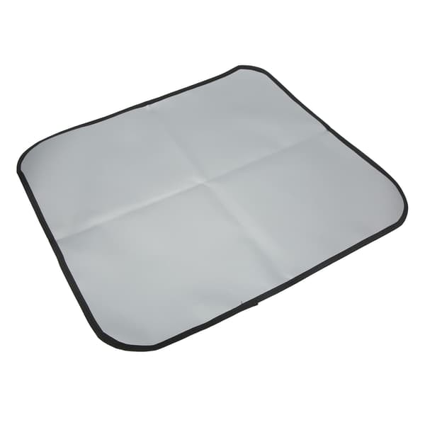Picknick Eldstadfilt Silikonbelagd Glasfiber Grå Flikad Hörn Flamskyddad Matta för Camping M