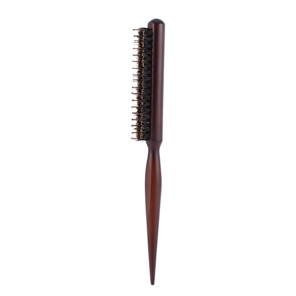 Trehåndtak Naturlig villsvinbust hårbørste Fluffy Comb Frisørverktøy