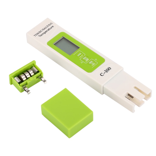 C-100 Multifunktionel 5 i 1 Salinitet TDS EC Havvand Test Pen Vandkvalitetstester Detektor