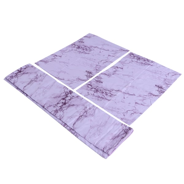 Tryckt lila marmor hem sängkläder set mjukt täcke omslag örngott lakan sovrum tillbehör(täcke omslag 230 x 260cm2Pcs örngott )
