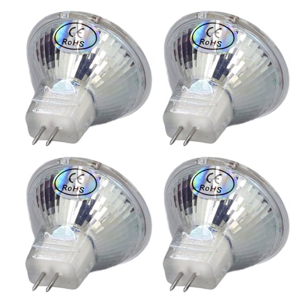 4st MR11 LED-lampa 5W 500lm lampbyte med 15 pärlor Double Pin Base för Spotlight Landskapslampa Varm vit