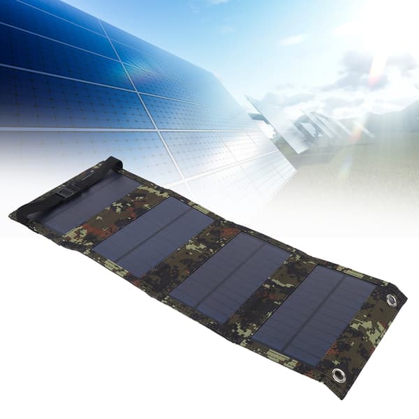 10W 5.5V Vikbart Solpanel Utomhus Nödladdare Fotovoltaisk Panel för Telefon Powerbank