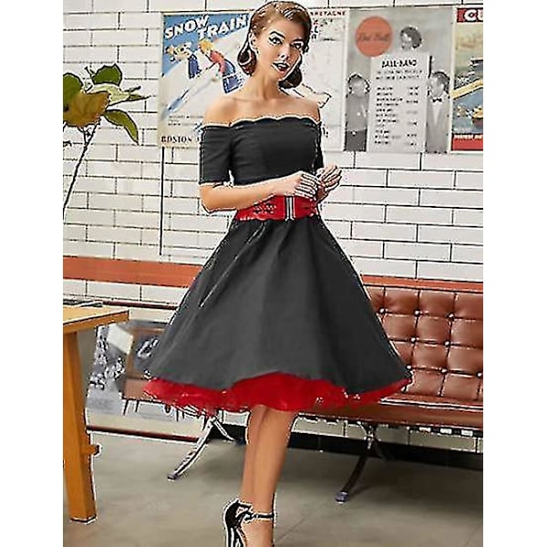 Petticoat-hame Rockabilly-mekko Crinoline Tutu Alushame - Punainen