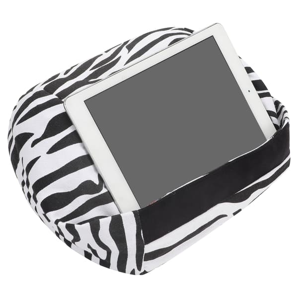 Bärbar surfplatta kudde tryckt duk läsfäste kuddehållare för smartphone böcker randig stil