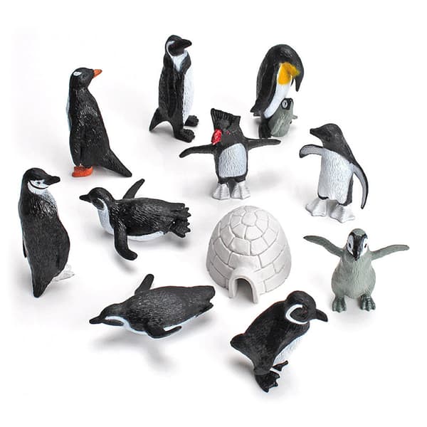 11 STK PVC Pingvin Figurer Søde Simulation Havdyr Pingvin Figur Model Legetøj Børns Kognitive Dyrepynt