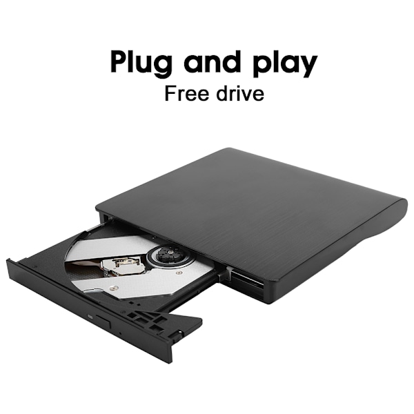 USB3.0 Extern brännbar optisk enhet DVD RW brännare borstad bärbar dator tillbehör för 8X / DVD ROM