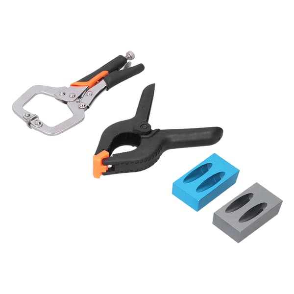 15° Skråhulslokator sæt Aluminiumlegering Træbearbejdningsboreguide Jig Kit Tømrer tilbehør