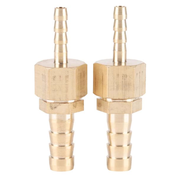 2 stk 4-8 mm messingkobling slangehale reduserende pluggkontakt