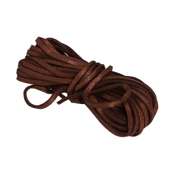 Sammetrep dubbelsidig glittrande nylon för DIY-halsband och armband 5 meter (brun)