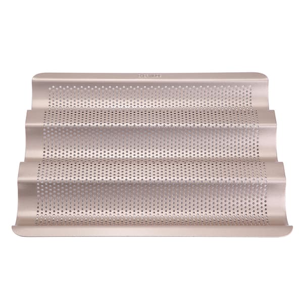 10-tommers franskbrødform Baguette Bakebrett Perforert 3-spor Non Stick Bake