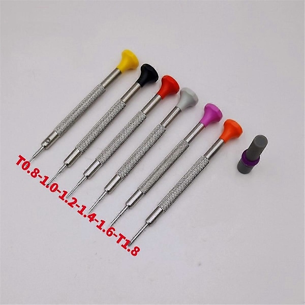 6 st Klockreparationsskruvmejslar Kit för 3135 2135 Urverksreparation